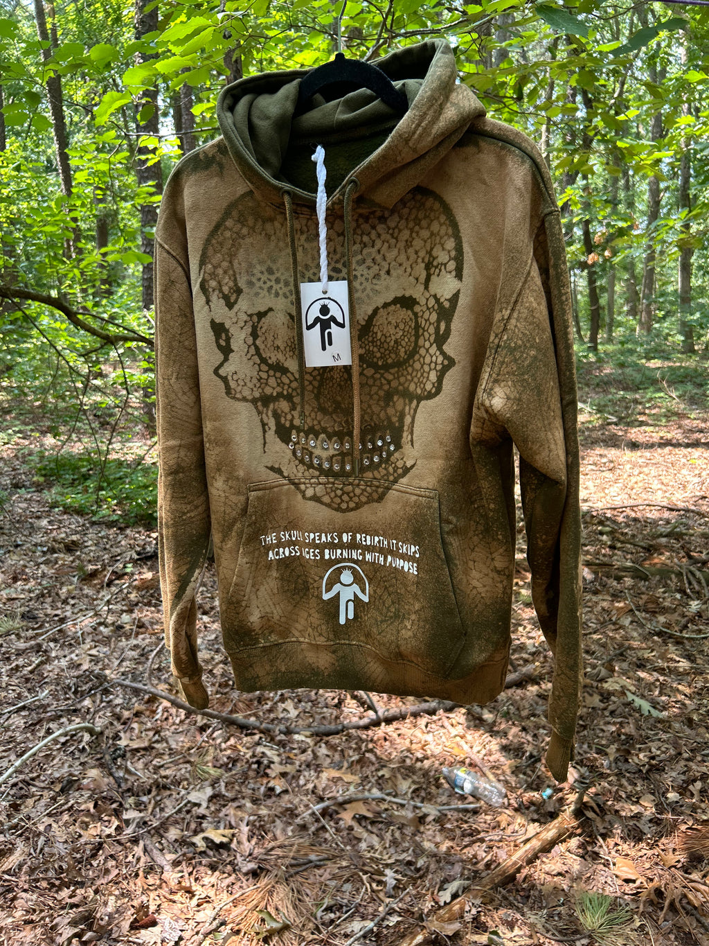 SKIP Skull Hoodie – Size Medium(One of One)