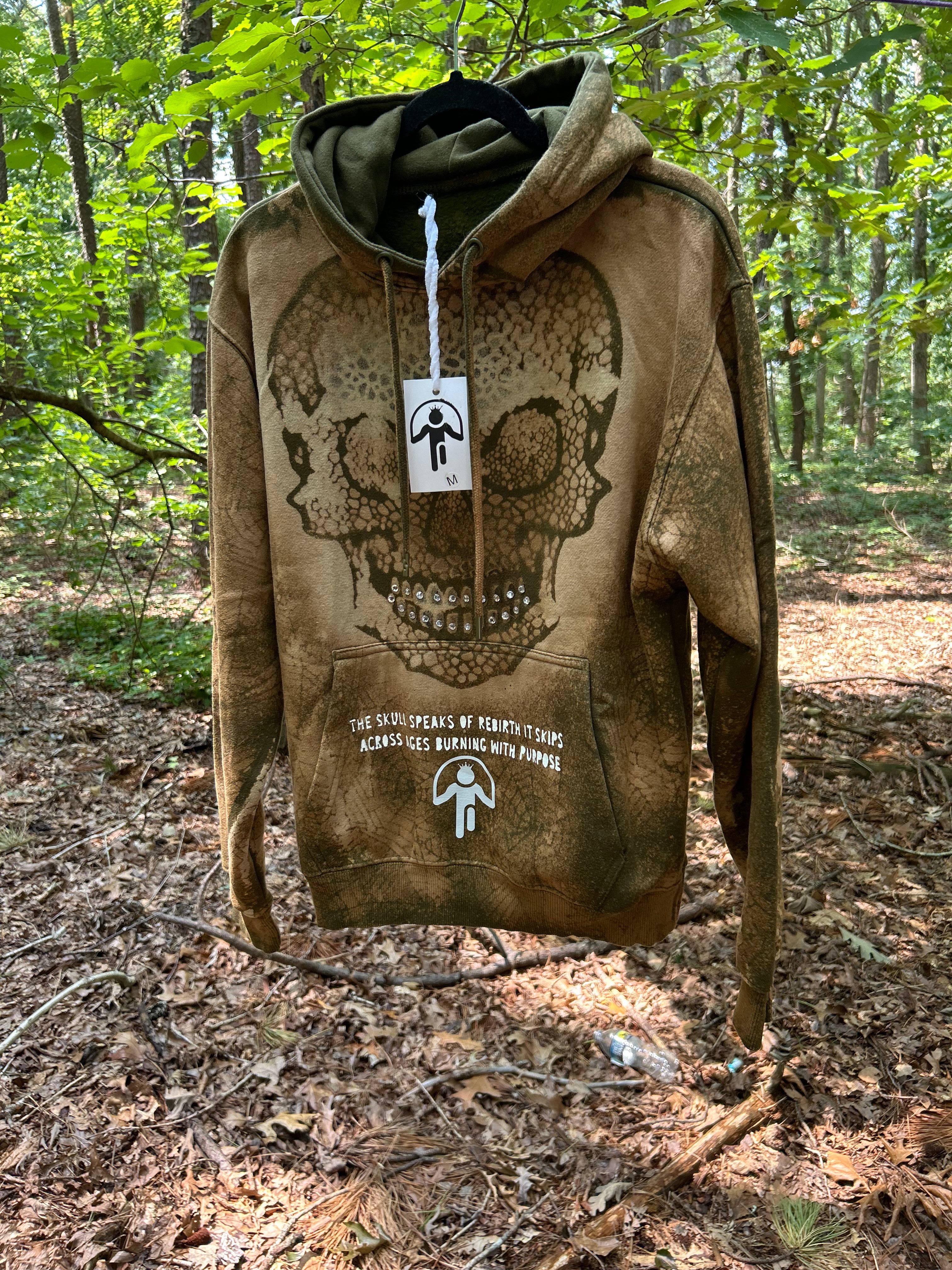 SKIP Skull Hoodie – Size Medium(One of One)