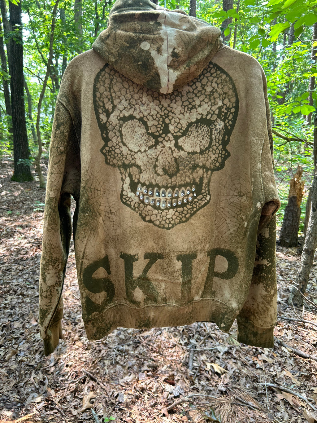 SKIP Skull Hoodie – Size Medium(One of One)
