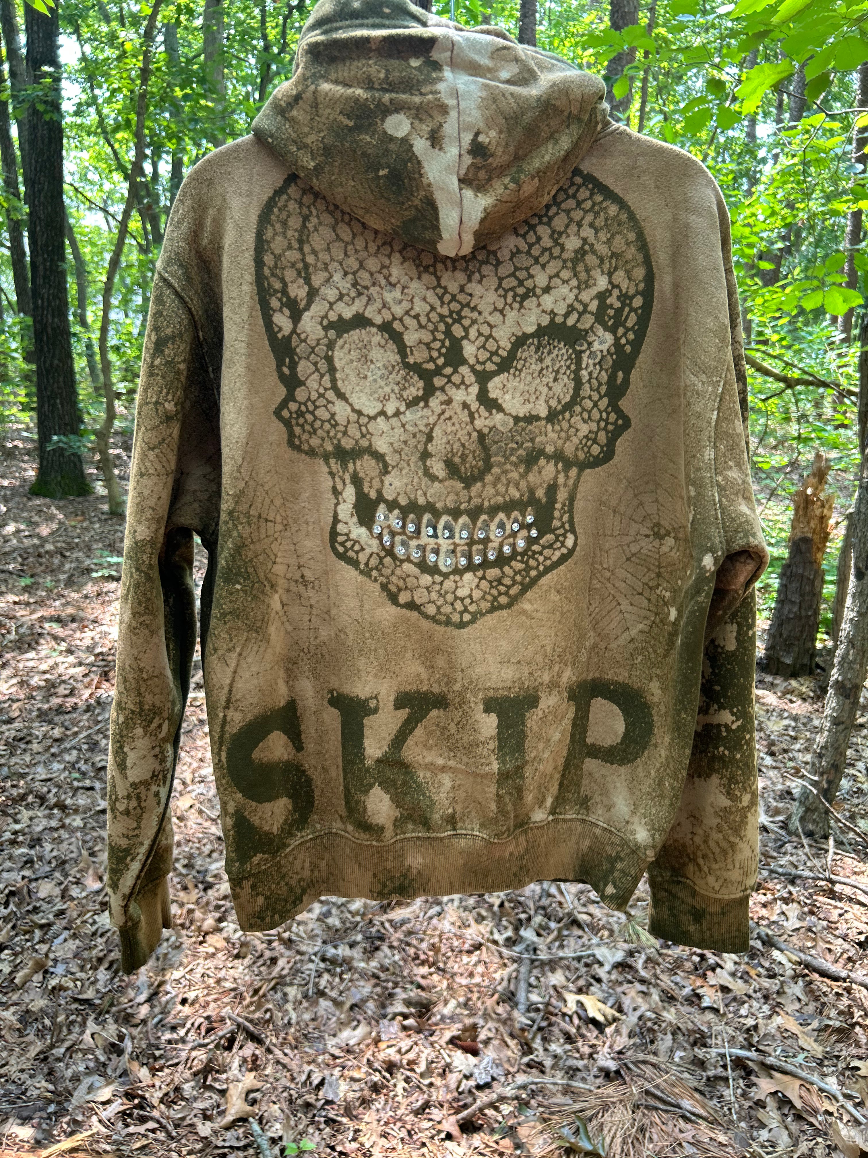 SKIP Skull Hoodie – Size Medium(One of One)