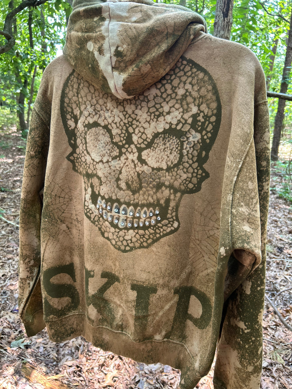 SKIP Skull Hoodie – Size Medium(One of One)