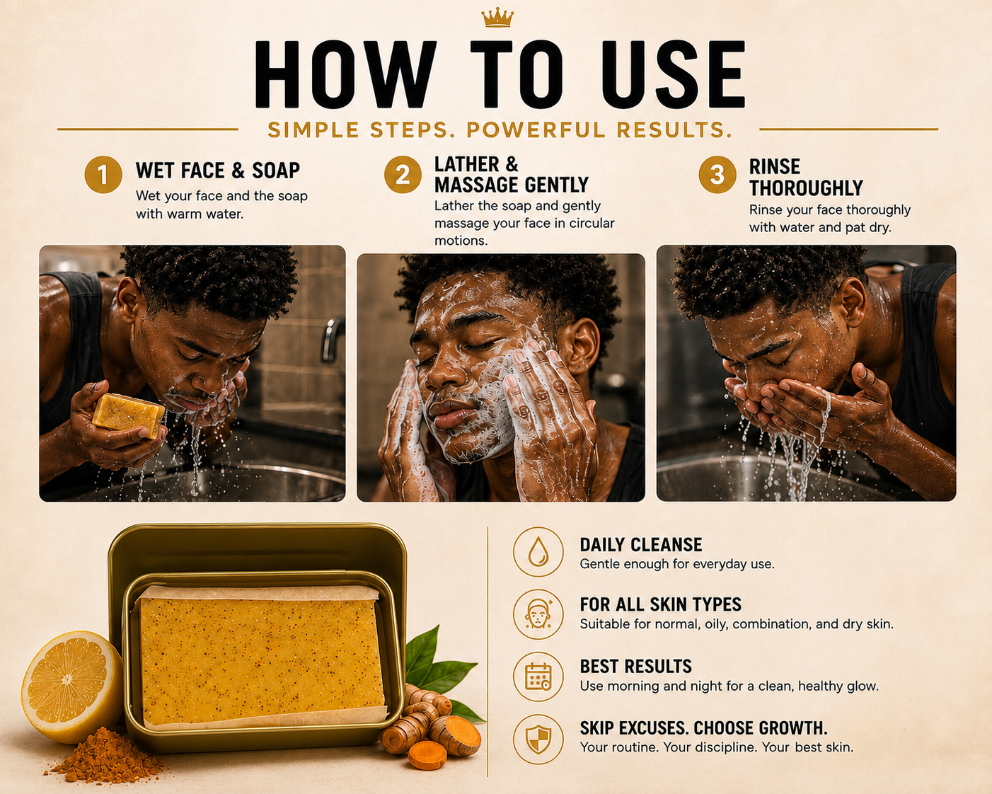 OVER-DRVN™ Turmeric • Lemon • Kojic Soap

Cleanse. Refresh. Elevate.