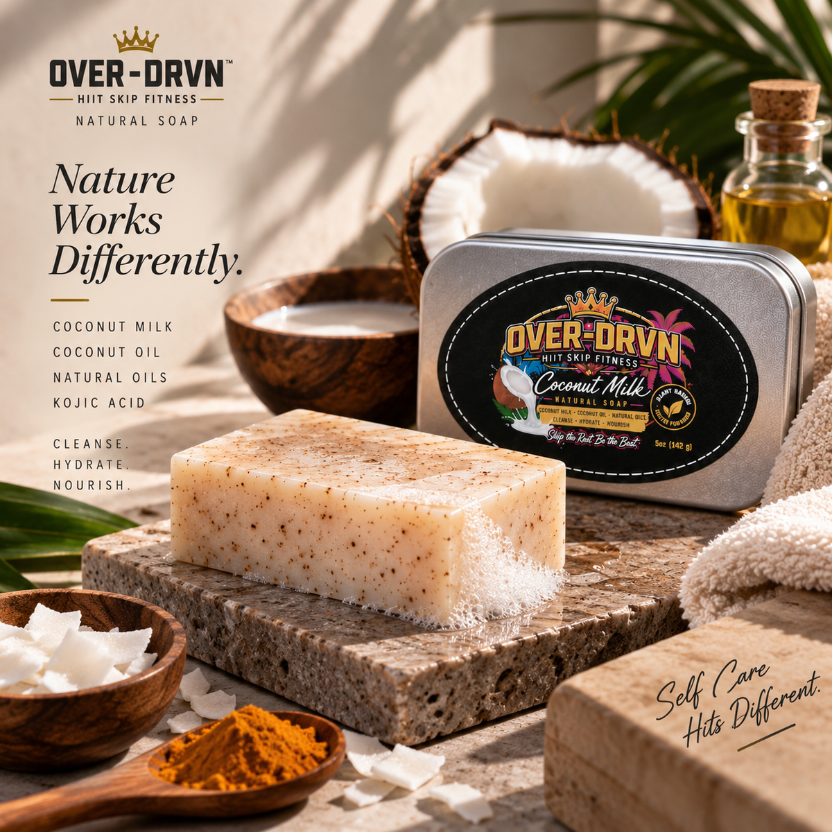OVER-DRVN™ Coconut Milk Natural Soap